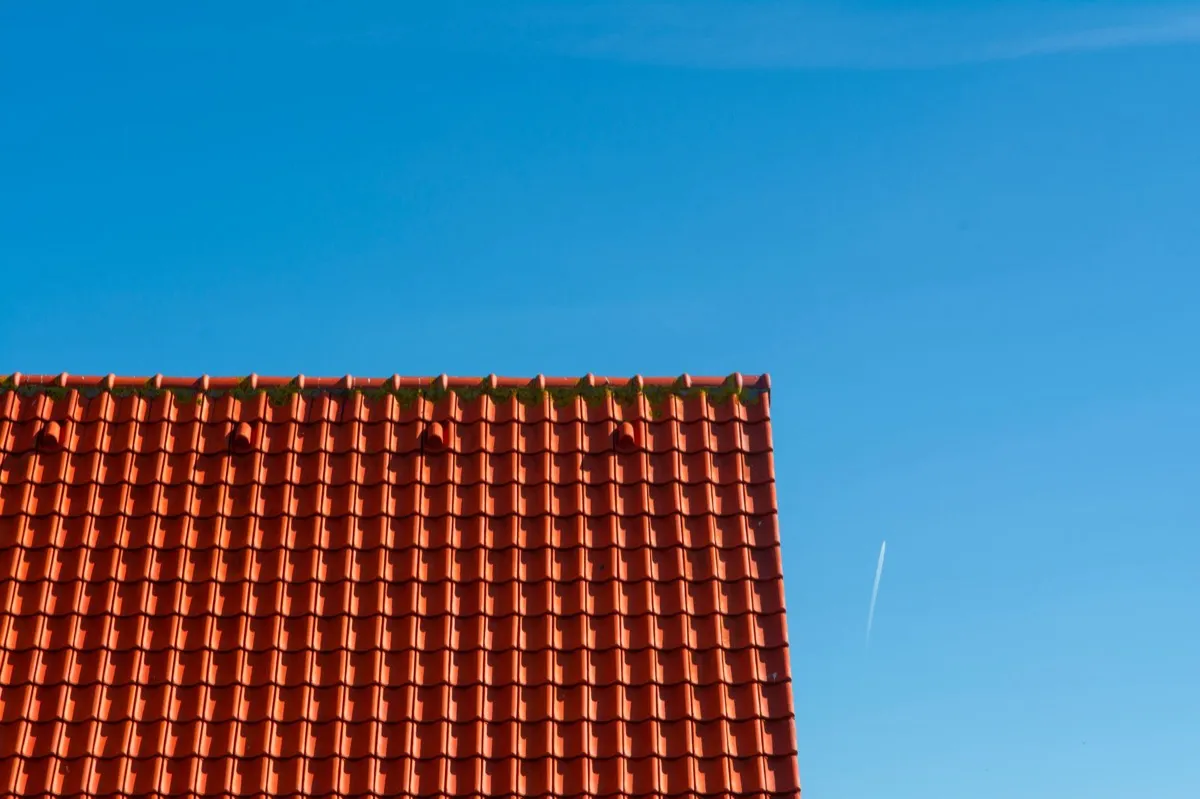 Tile roof gable in full sun, the kind of exposure that sets roof life in Kent, WA